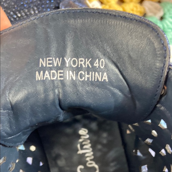 Lady Couture New York Rhinestone Bedazzled Cutout Blue High-Top Sneakers Shoes 9 - Picture 13 of 13